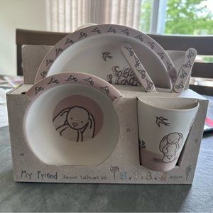 Brand New Child Bamboo Tableware Set